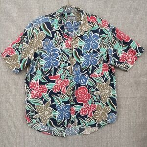 Vtg Royal Robbins Adventure Floral Button Up Short Sleeve Shirt Mens Sz XL Aloha